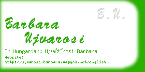 barbara ujvarosi business card
